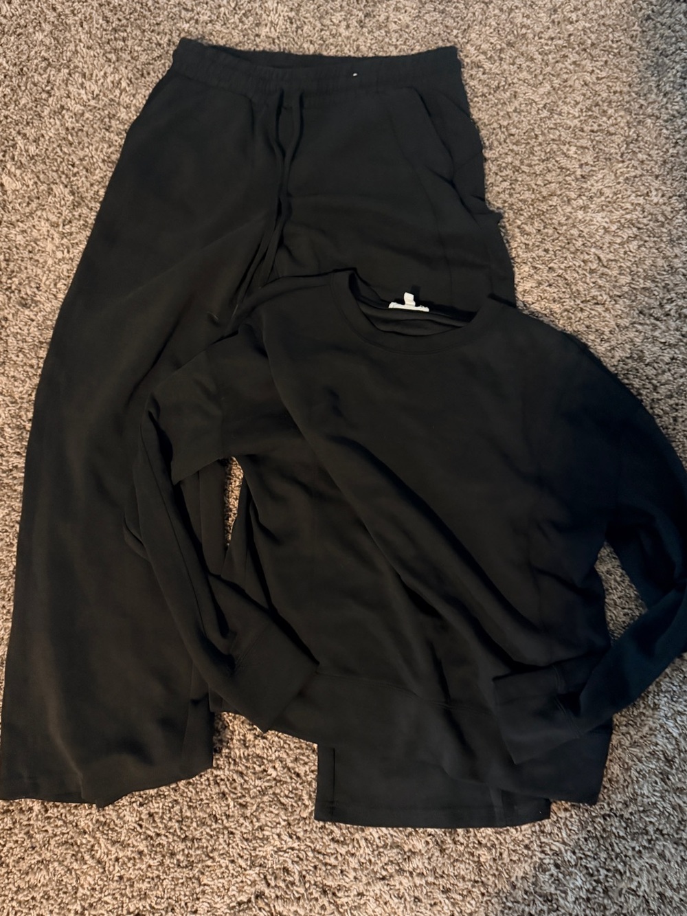 Maurices Black Relaxed Sweatshirt & Jogger Set